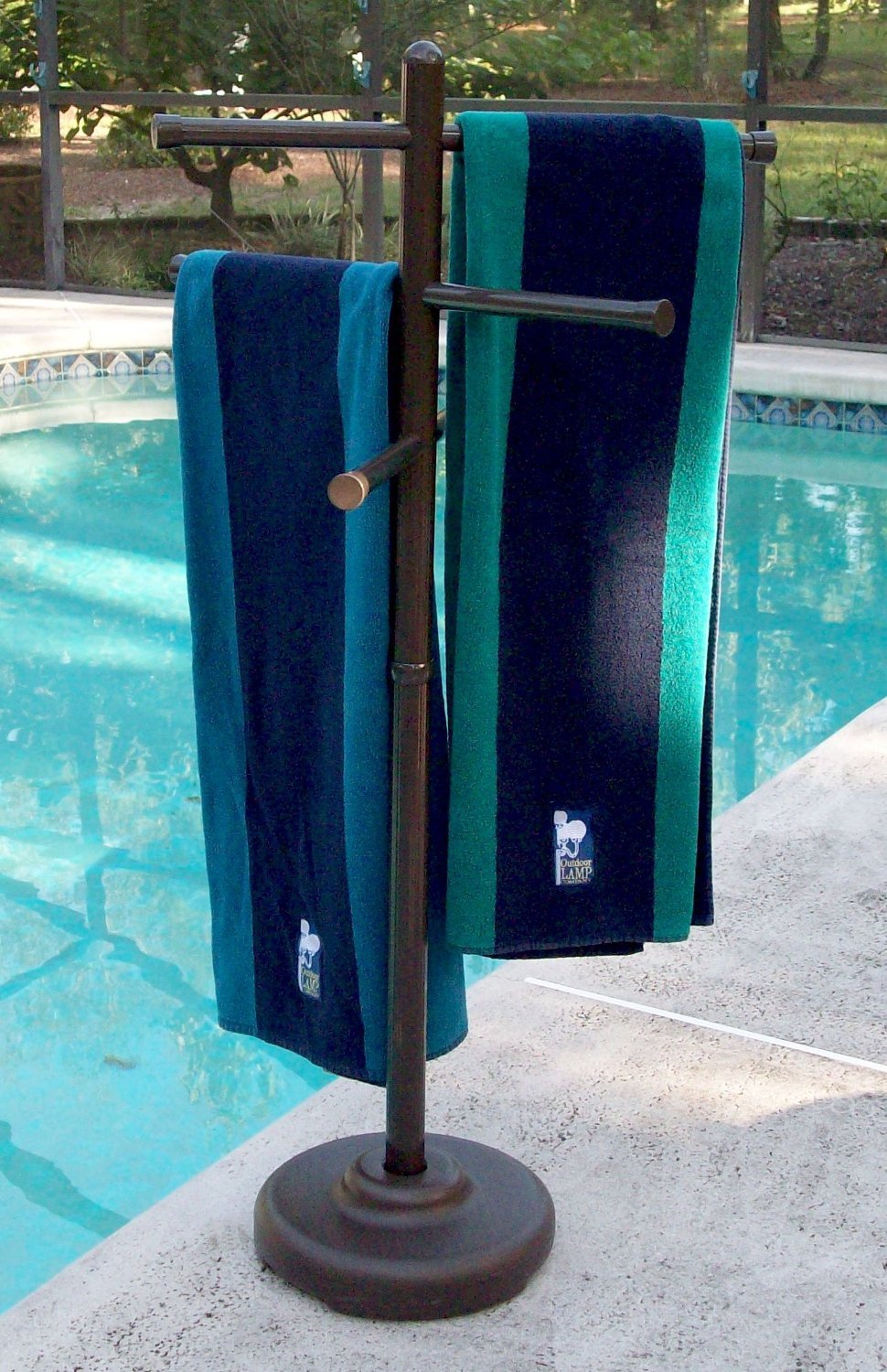 pool towel rack made from pvc
