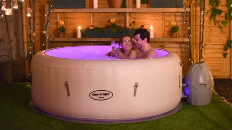SaluSpa Paris AirJet Inflatable Hot Tub w/ LED Light Show
