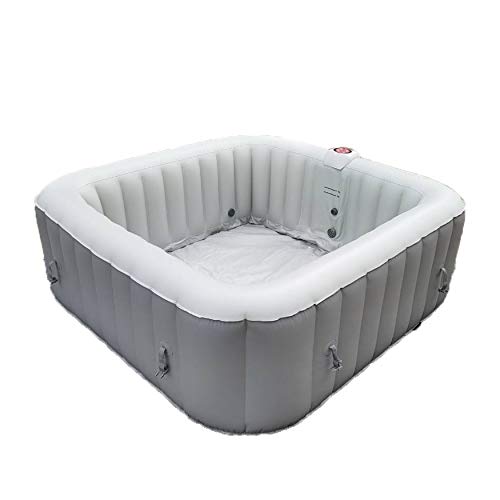 ALEKO 6 Person Square Inflatable Jetted Hot Tub