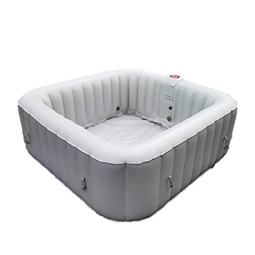 ALEKO 6 Person Square Inflatable Jetted Hot Tub