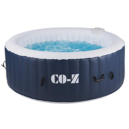 CO-Z 4 Person Inflatable Hot Tub Portable Round Hot Tub with 120 Air Jets