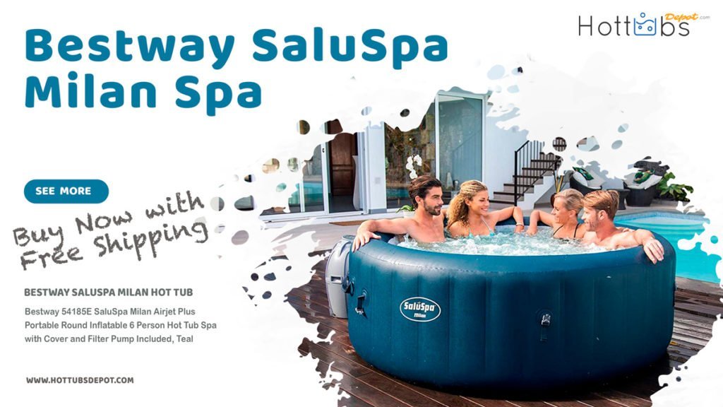 7. Bestway 54185E SaluSpa Milan AirJet Plus’s Inflatable Hot Tub