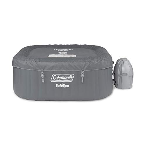 Coleman SaluSpa Square 4 Person Portable Inflatable Hot Tub