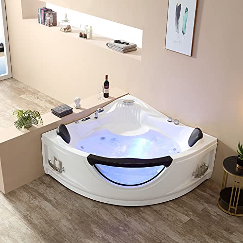 Empava Acrylic Whirlpool Bathtub Hydro-massage Soaking Corner Spa