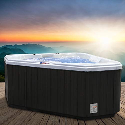 the rectangular pool and triangular hot tub