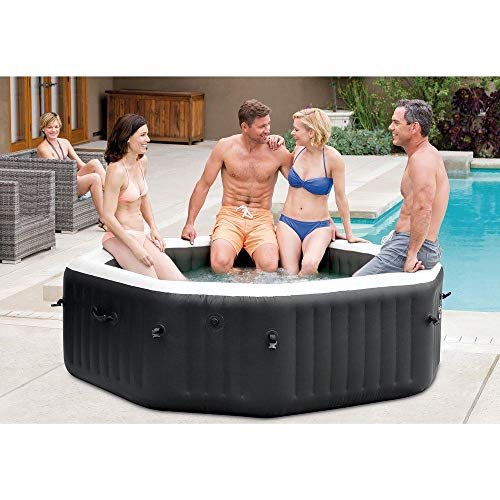 Intex 4-Person PureSpa Bubble Deluxe Inflatable Hot Tub Spa
