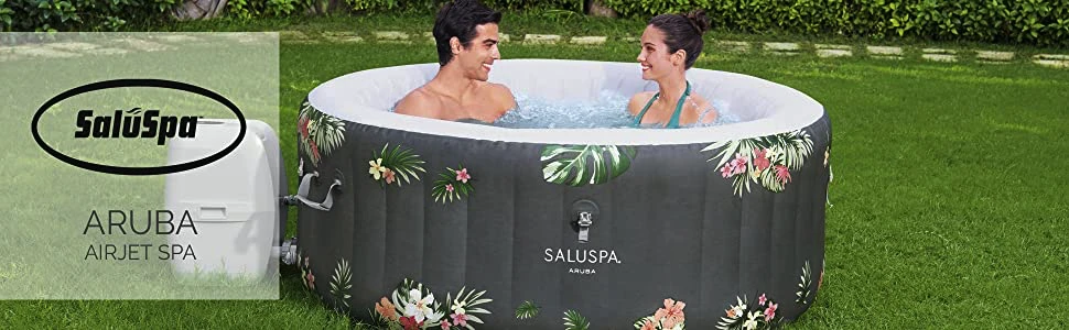 Bestway Aruba SaluSpa 3 Person Inflatable Round Outdoor Hot Tub