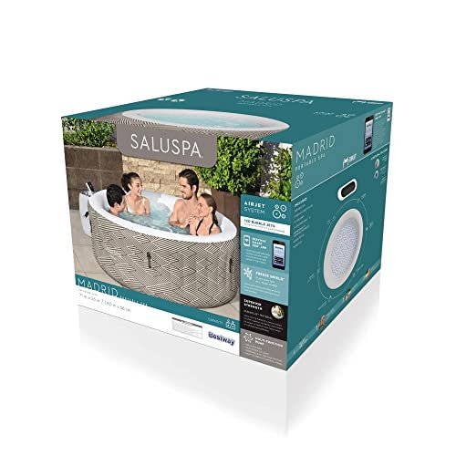 Bestway Madrid SaluSpa 2 to 4 Person Inflatable Round Outdoor Hot Tub