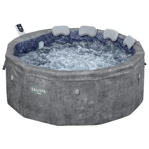 Bestway SaluSpa Paris 4-6 Persons Inflatable Hot Tub, Grey Marble